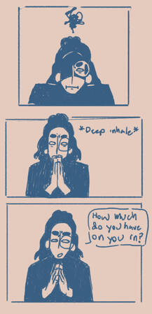 Lineart, Half Body; Cropped part of a comic